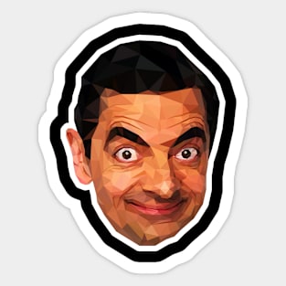 Mr. Bean Low Poly Art Sticker